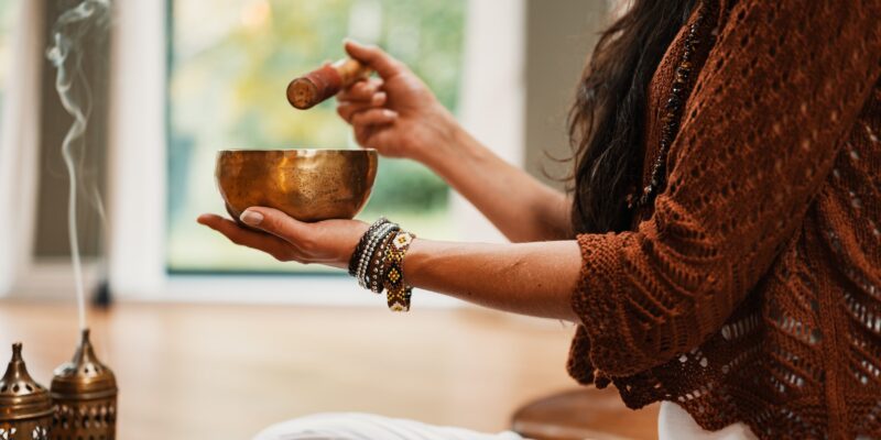 Meditation Pose and Incense